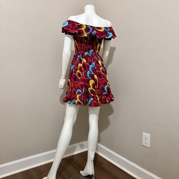 Summer Mini Dress for Women Cotton Blend Vibrant Colors Size S - Picture 4 of 6